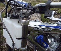 Auxilrary fuel tank for Trials motorcycles
